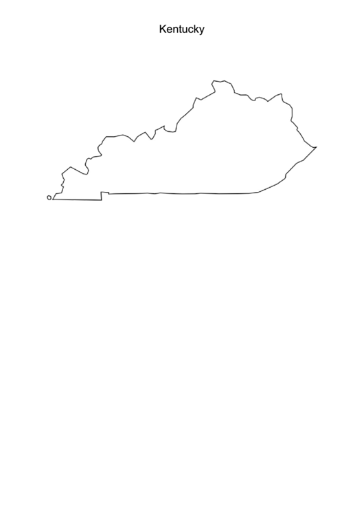 Kentucky Map Template Printable pdf