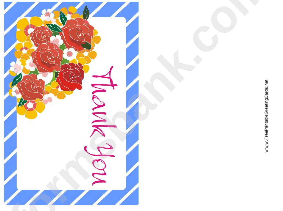 Roses Thank You Card