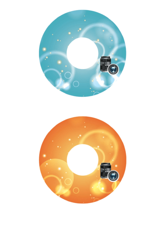 Blue Orange Lenses Photography Cd-Dvd Labels Printable pdf