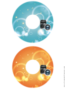 Blue Orange Lenses Photography Cd-dvd Labels