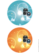 Blue Orange Lenses Photography Cd-dvd Labels