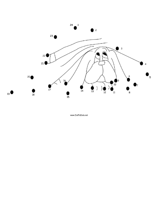Hound Dog Dot-To-Dot Sheet Printable pdf