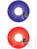 Blue Red Lenses Photography Cd-dvd Labels