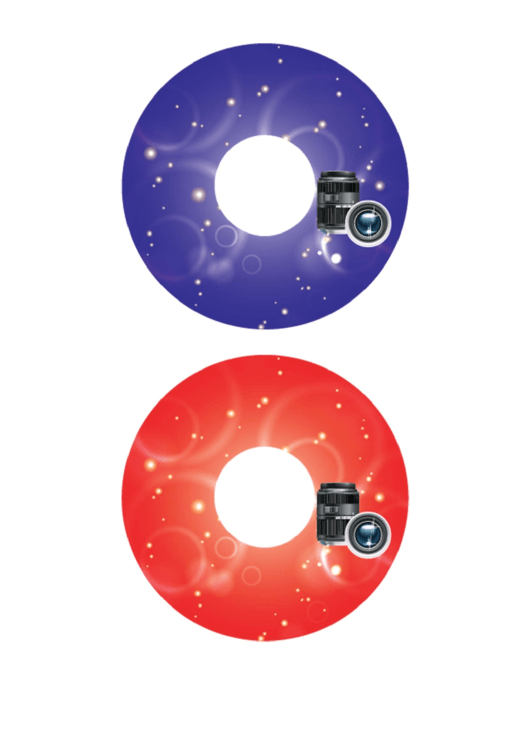 Blue Red Lenses Photography Cd-Dvd Labels Printable pdf