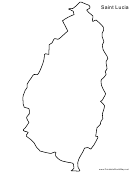 Saint Lucia Map Template