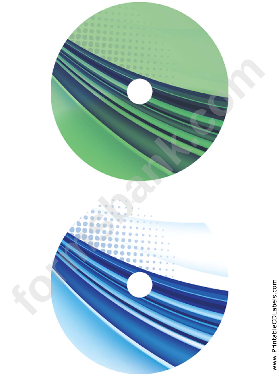 Green Blue Strong Software Cd-Dvd Labels