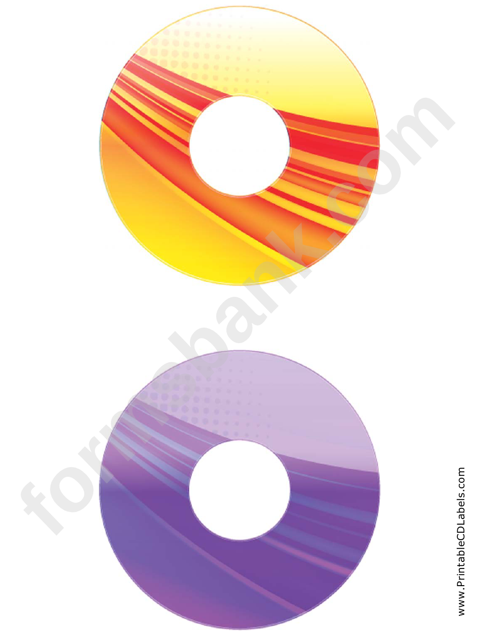 Orange Purple Strong Software Cd-Dvd Labels