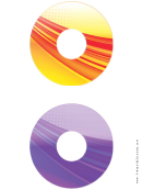 Orange Purple Strong Software Cd-dvd Labels