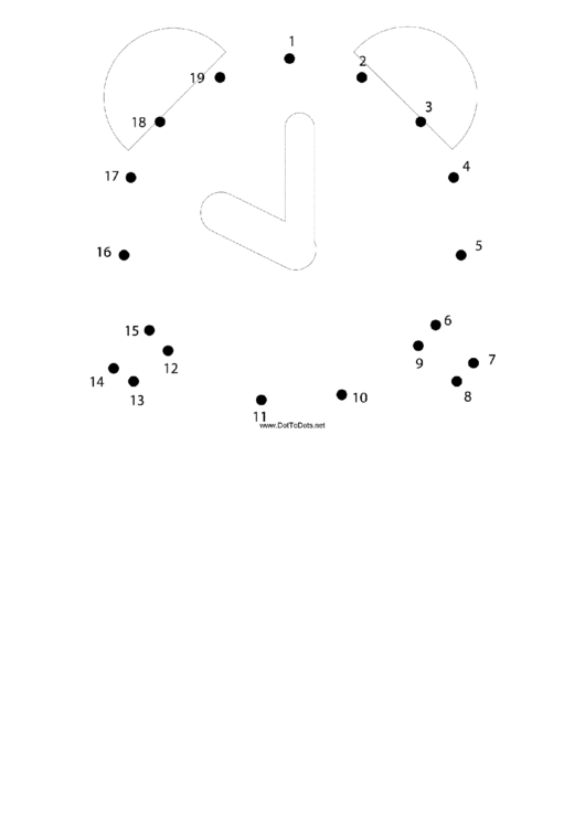 Alarm Clock Dot-To-Dot Sheet Printable pdf