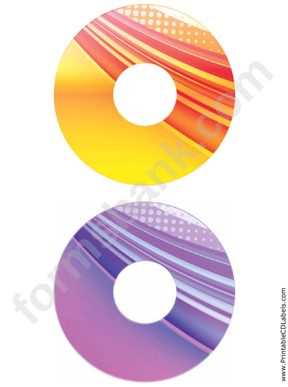 Orange Purple Strong Software Cd-Dvd Labels