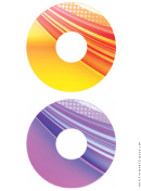 Orange Purple Strong Software Cd-dvd Labels