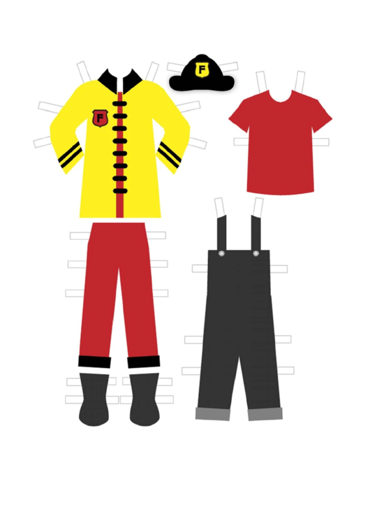 Fireman Clothes Kit For Paper Doll Printable pdf