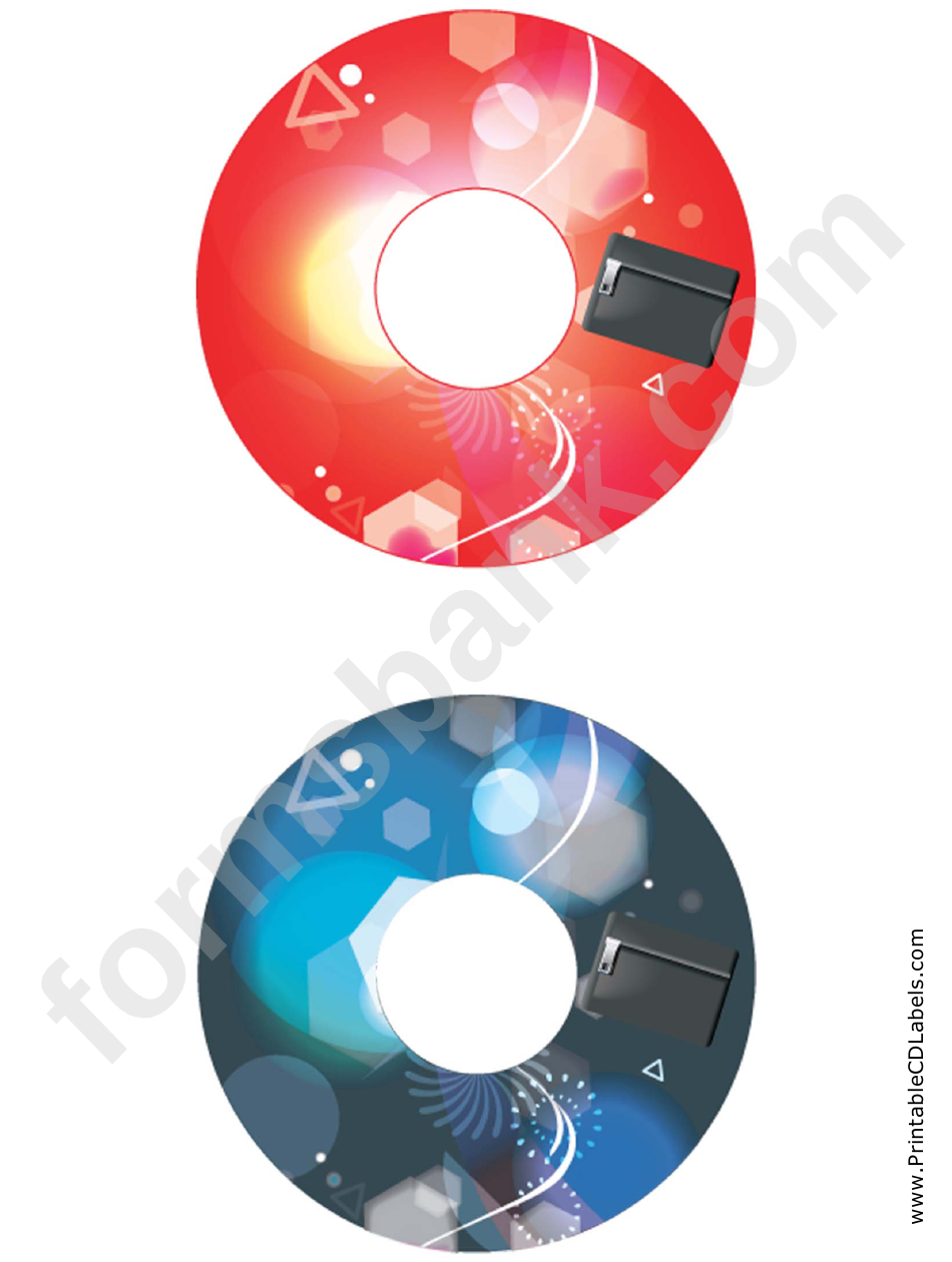 Red Blue Pouch Backups Cd-Dvd Labels