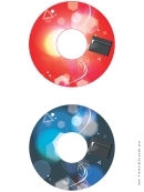 Red Blue Pouch Backups Cd-dvd Labels