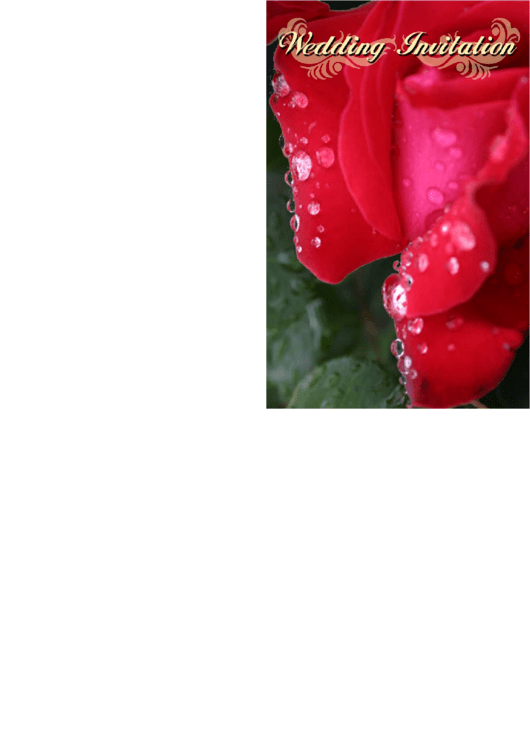 Roses Wedding Invitation Printable pdf