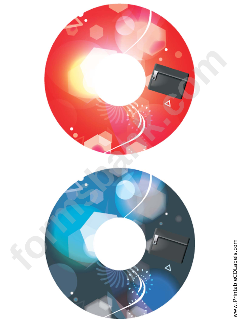 Red Blue Pouch Backups Cd-Dvd Labels