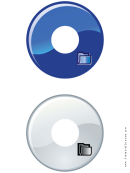 Blue Gray Folder Backups Cd-dvd Labels