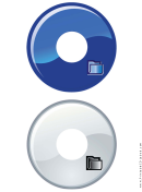 Blue Gray Folder Backups Cd-dvd Labels