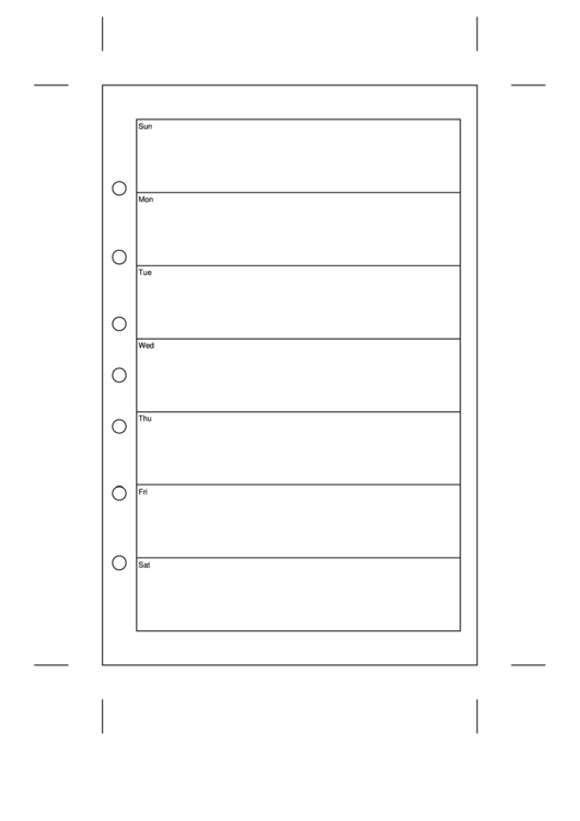Weekly Planner Page Layout Printable pdf