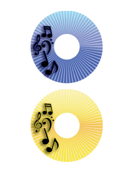 Blue Yellow Stripes Music Cd-Dvd Labels Printable pdf