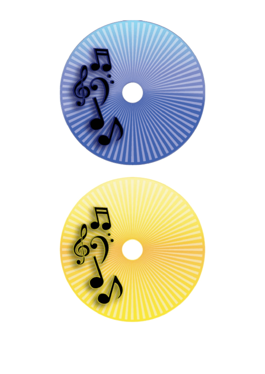 Blue Yellow Stripes Music Cd-Dvd Labels Printable pdf