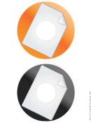 Orange Black Large Document Backups Cd-dvd Labels
