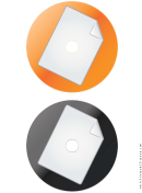 Orange Black Large Document Backups Cd-dvd Labels