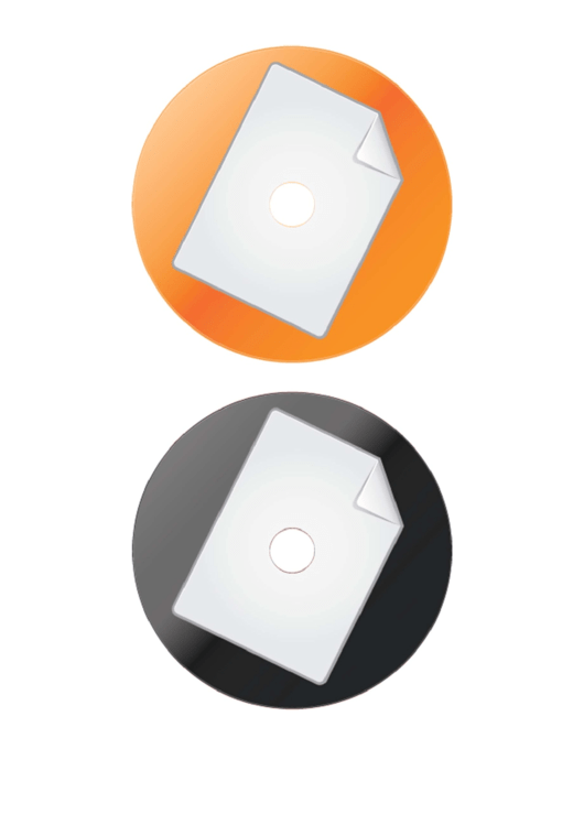 Orange Black Large Document Backups Cd-Dvd Labels Printable pdf