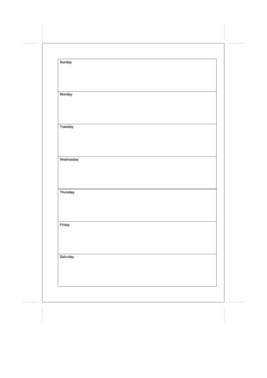 Weekly Planner Template Printable pdf