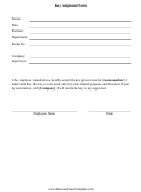 Key Assignment Form