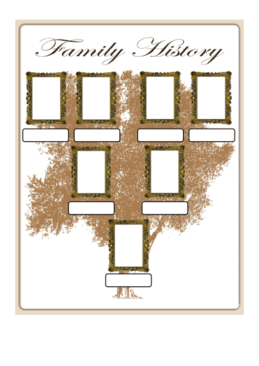 Family Tree With Photo Frames Printable pdf