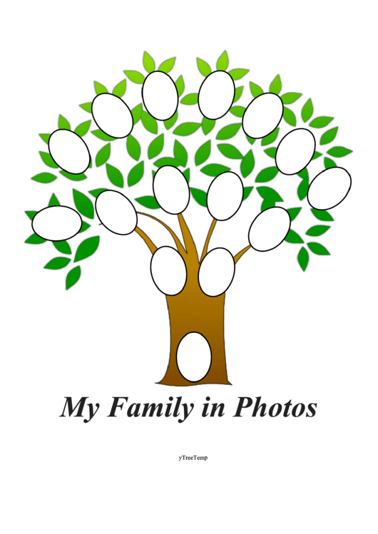 Family Tree With Oval Photos Printable pdf