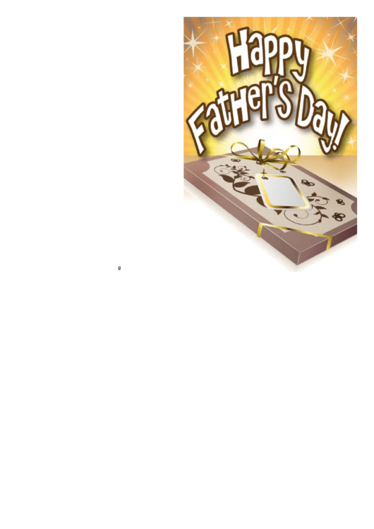 Fancy Box Fathers Day Card Printable pdf