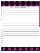 My Christmas Wish List Template