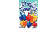 Hanukkah Dreidels Card Template