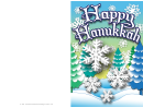 Hanukkah Snowflakes Card Template