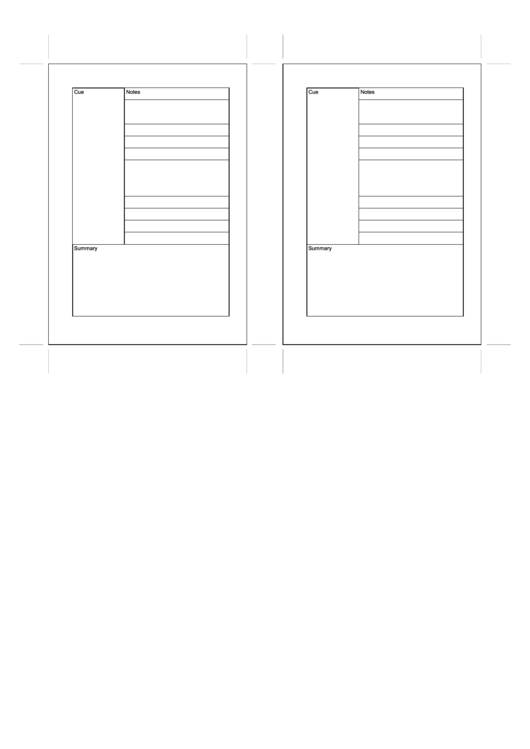 A6 Organizer - Cornell Note Page Printable pdf