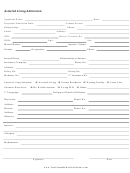 Assisted Living Admission Form