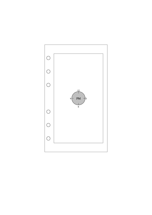 Clock Face Planner Printable pdf