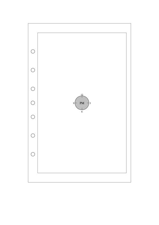 Large Clock Planner Printable pdf