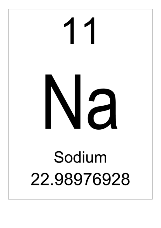 Element 011 Sodium