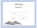 Winter Solstice Holiday Certificate