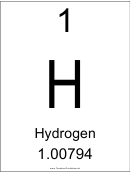 Element 001 Hydrogen