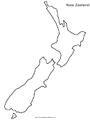 New Zealand Map Template