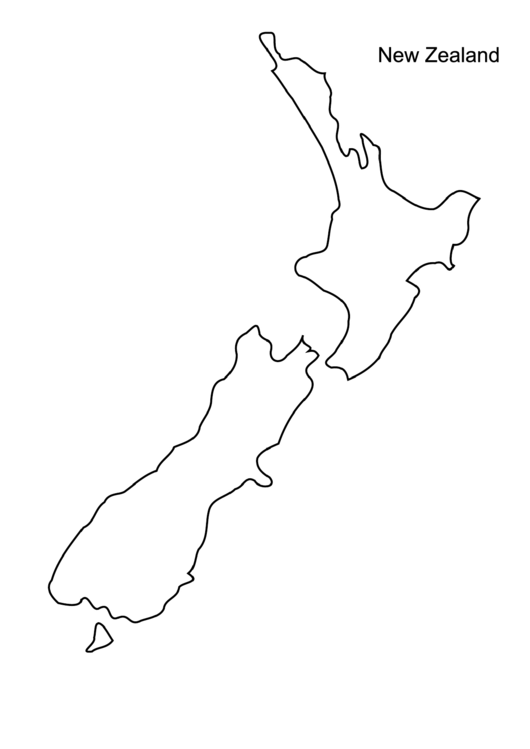 New Zealand Map Template Printable pdf