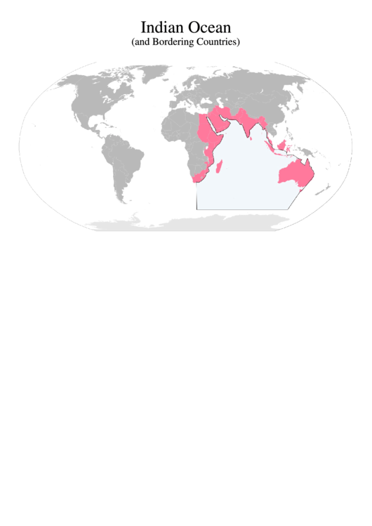 Indian Ocean Map Printable pdf