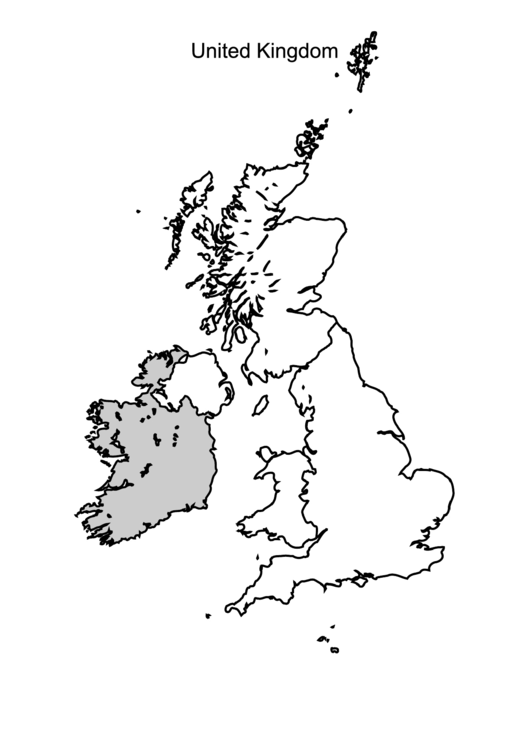United Kingdom Map Printable pdf