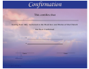 Confirmation Certificates Templates - Sky