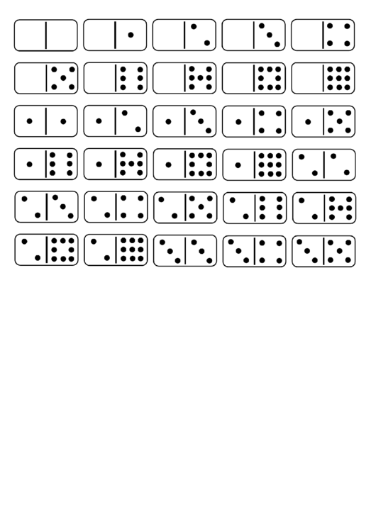 Domino Double-Nine Set Printable pdf