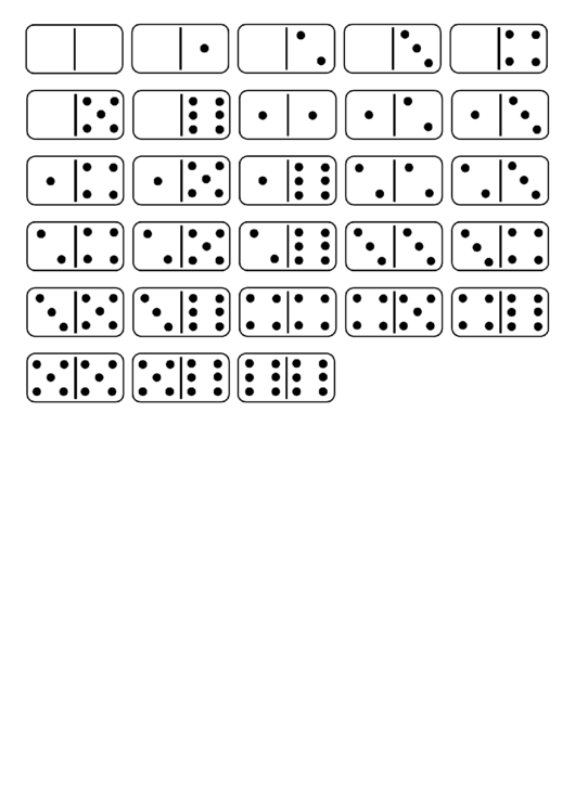 Domino Double-Six Set Printable pdf